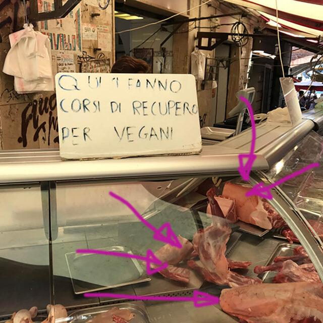 cartello corsi recupero vegani