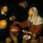 fritto misto Velasquez vecchia che frigge le uova National Gallery of Scotland Edimburgo.