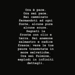 Mi ricredo poesia vulcanica ora è pace