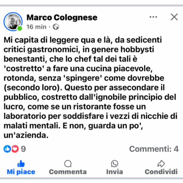 Ambizione post Marco Colognese