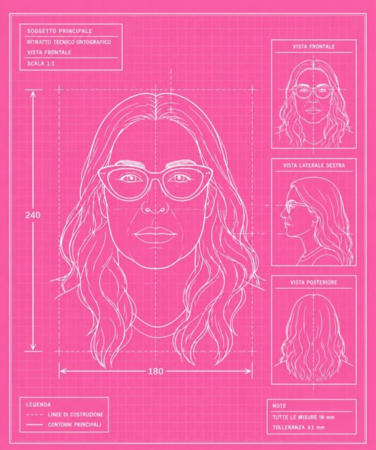 Rosa Beatrice Brollo portrait in pink